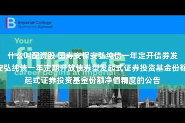 什么叫配资股 国寿安保安弘纯债一年定开债券发起式: 国寿安保安弘纯债一年定期开放债券型发起式证券投资基金份额净值精度的公告