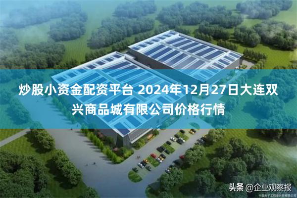 炒股小资金配资平台 2024年12月27日大连双兴商品城有限公司价格行情