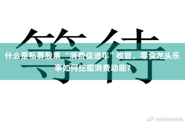 什么是私募股票 “消费促进年”收官，零食龙头乐事如何挖掘消费动能？